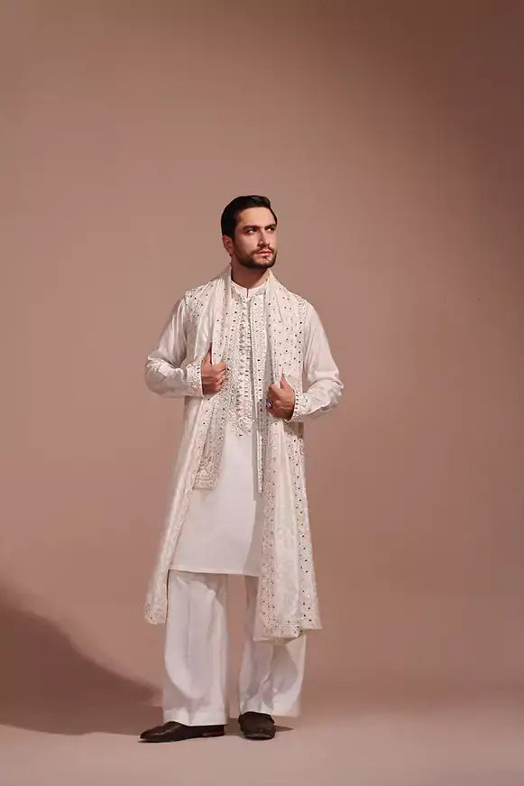 Mheer – Off White Shawl Shalwar Kameez