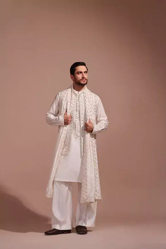 Mheer – Off White Shawl Shalwar Kameez