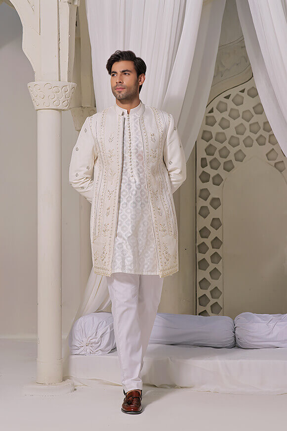 ADEM – IVORY WHITE WITH SILVER