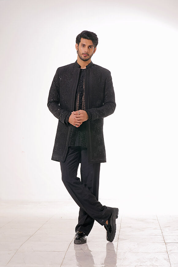 RAVEN – BLACK LONG PRINCE COAT