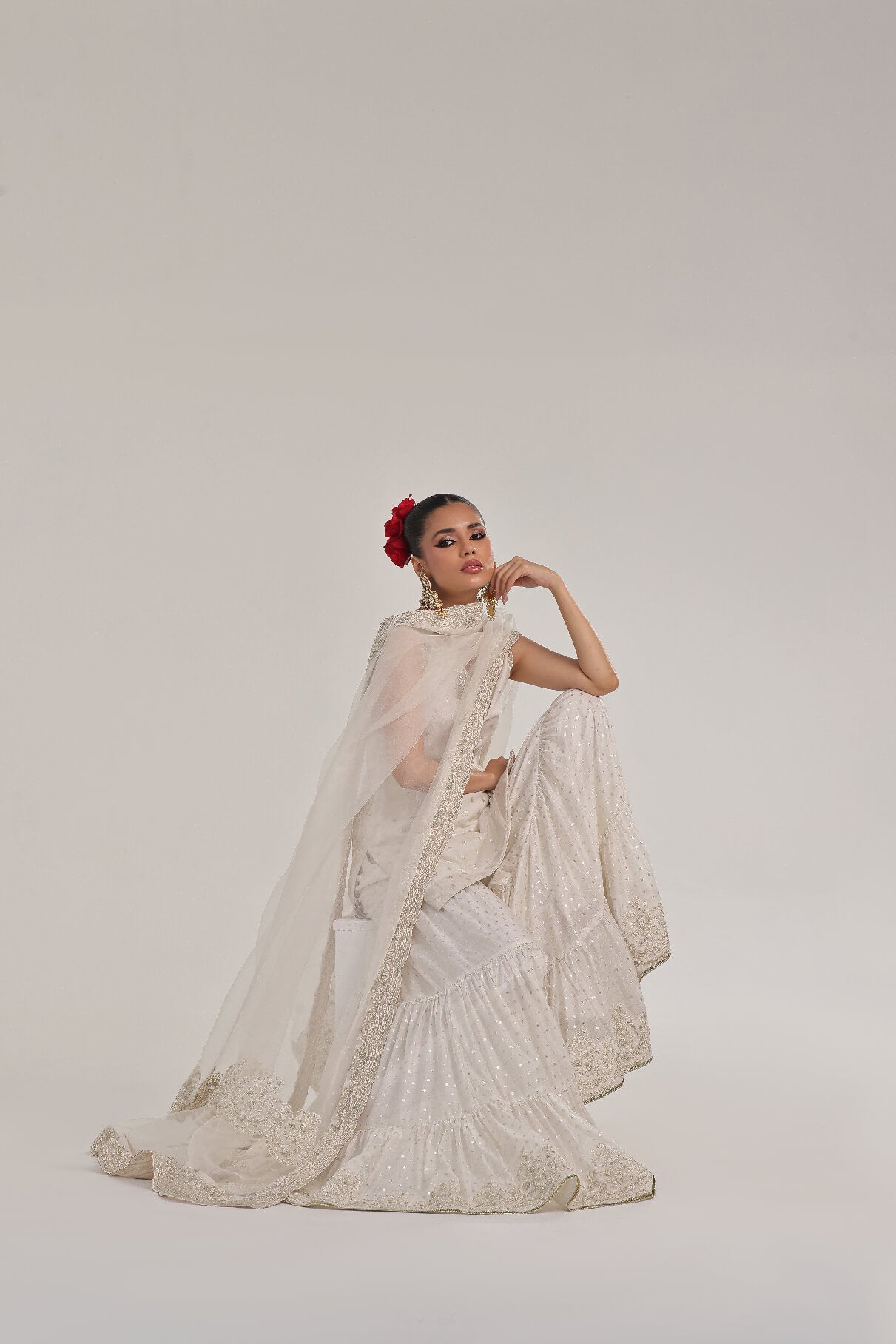 Swan – Off-white Gharara