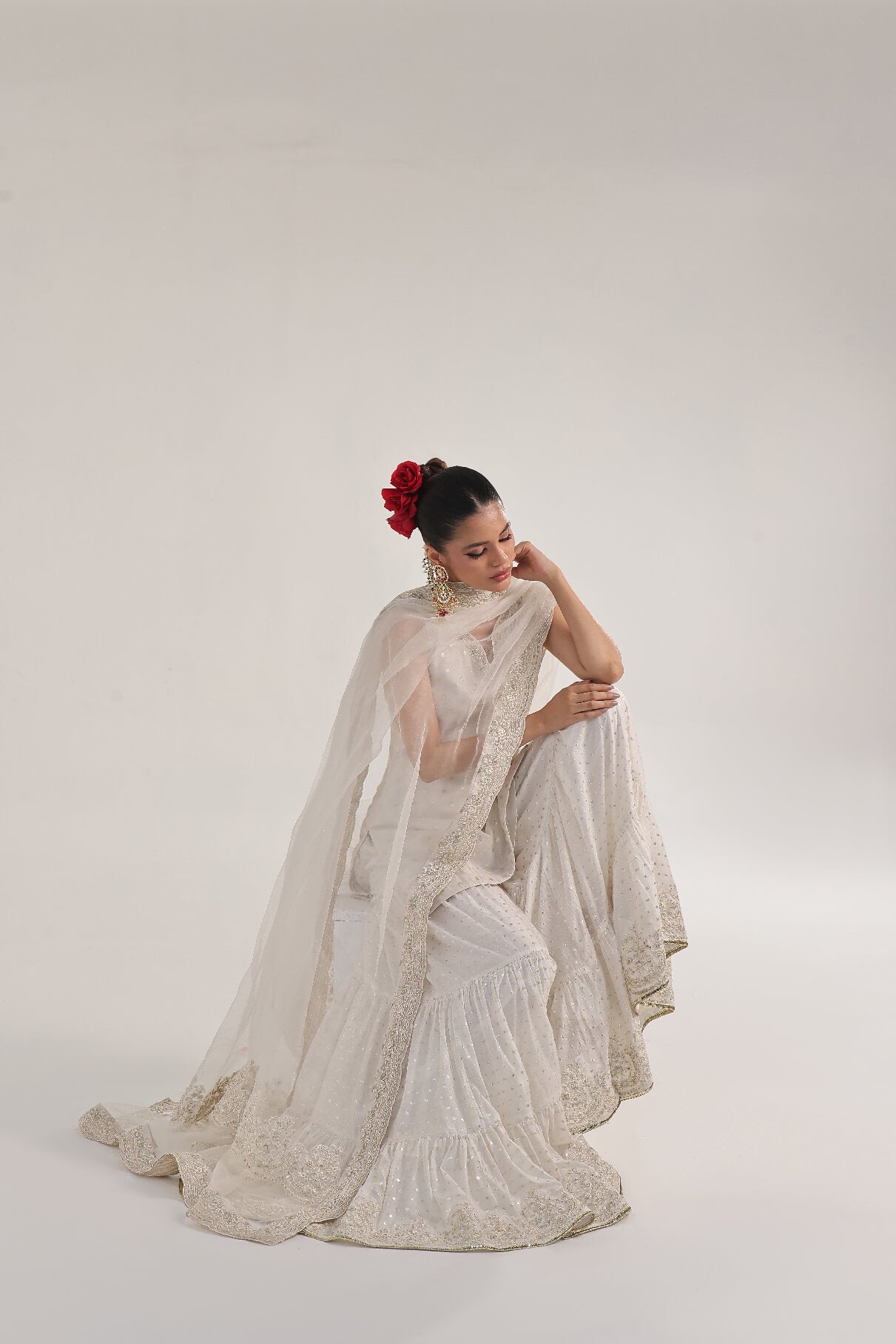 Swan – Off-white Gharara