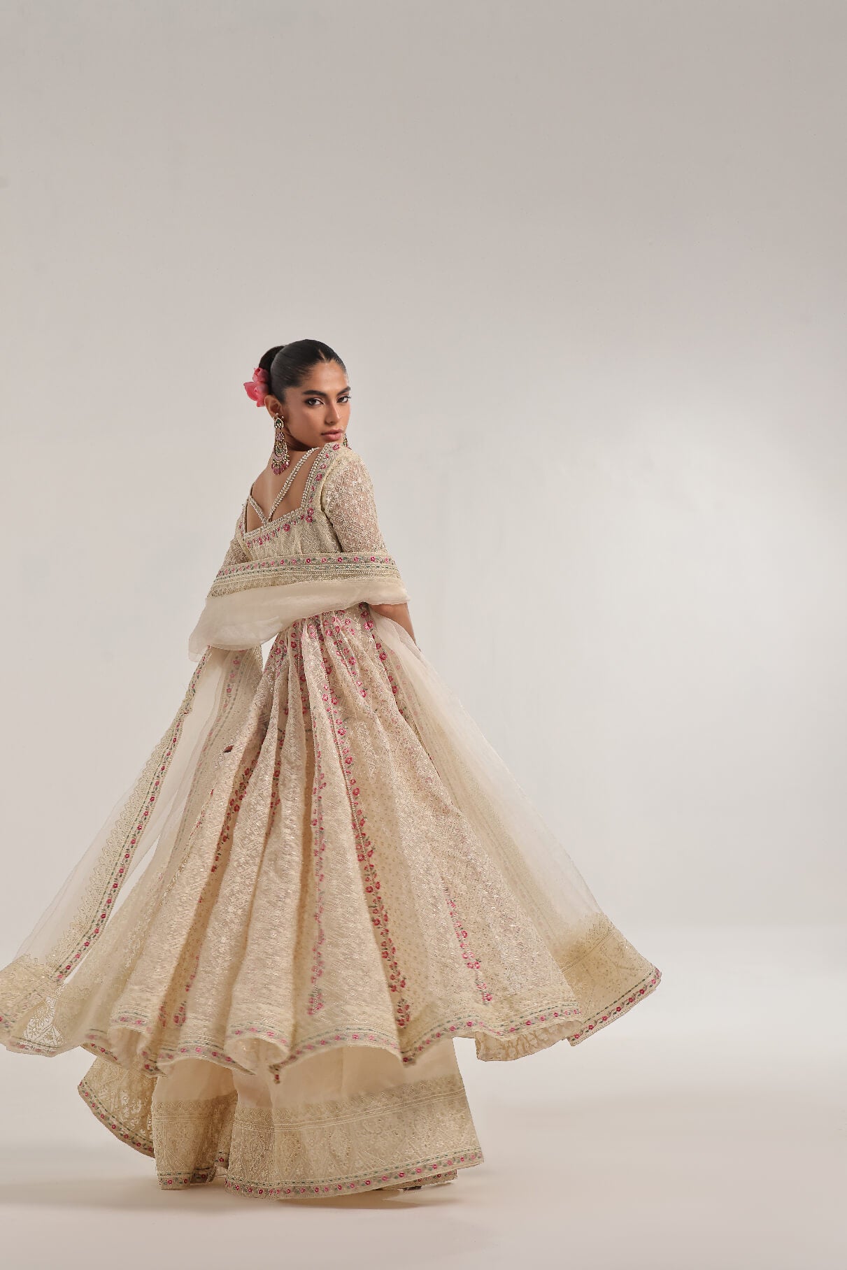 DOVE – Embroidered & embellished Kalidar