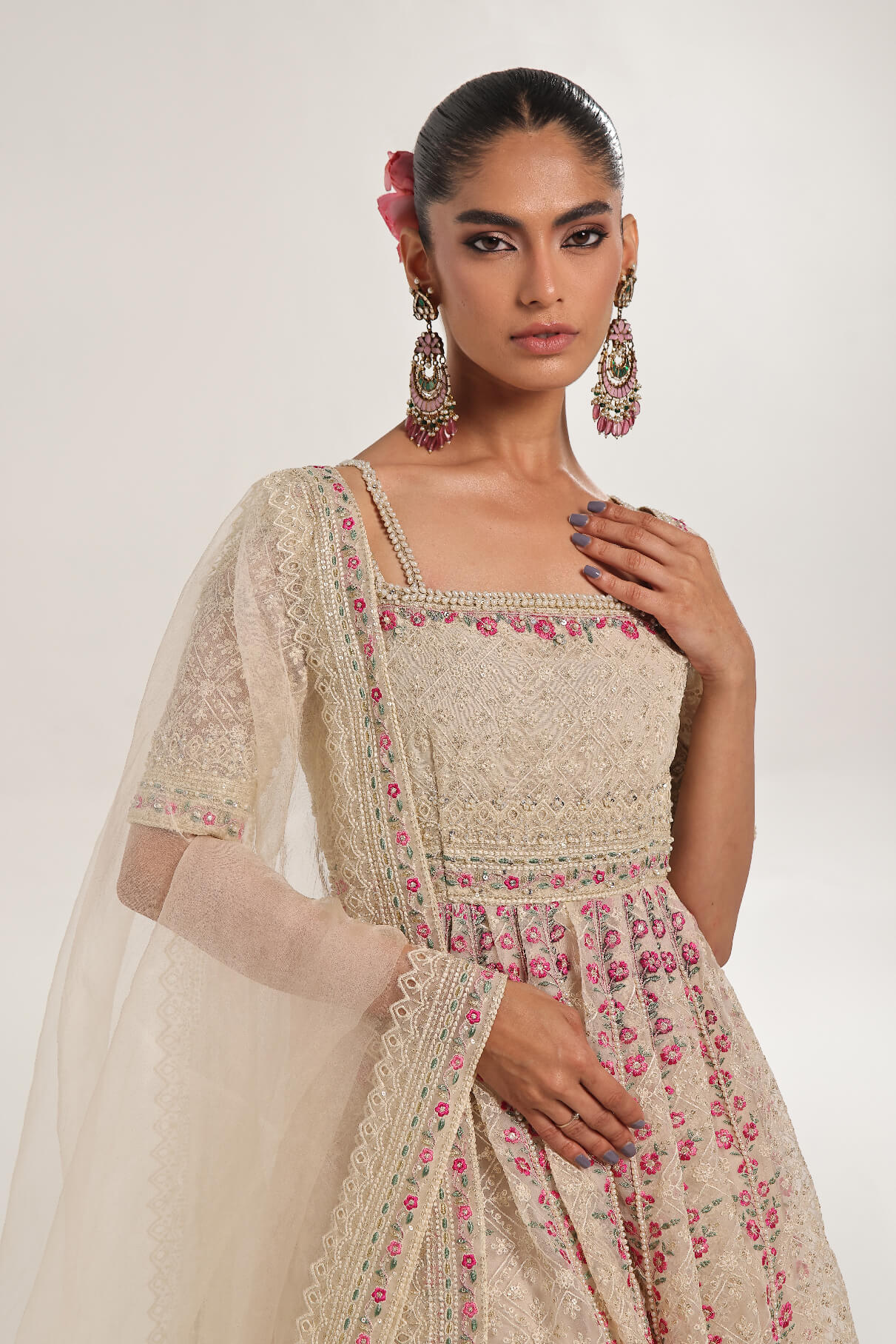 DOVE – Embroidered & embellished Kalidar